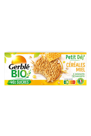 6 x Biscuits Petit Déj' Céréales et Miel bio - 132 g
