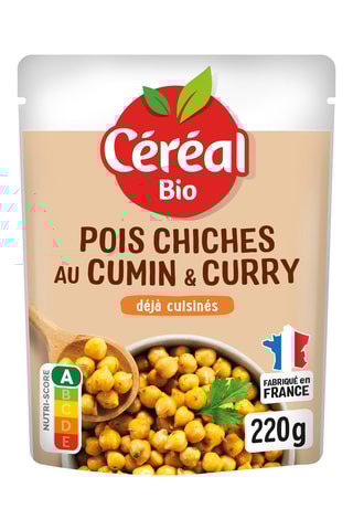 5 x Pois chiche au cumin & curry bio - 220 g