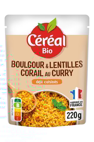 5 x Boulgour lentilles corail au curry bio - 220 g