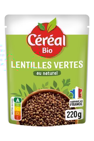 5 x Lentilles vertes cuisinées bio - 220 g