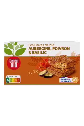 6 x Tendres Carrés blé Aubergine Poivron Basilic - 200 g
