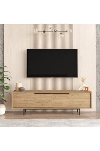 Meuble TV 2 abattants  - 160 x 45,1 x 35,5 cm