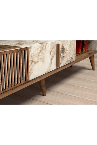 Meuble TV 2 abattants - 180 x 40 x 35 cm