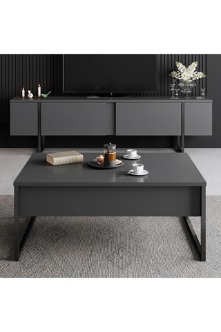 Meuble TV 2 abattants Luxe - 180 x 50 x 30 cm