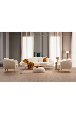 Canapé Eses - Crème - En polyester