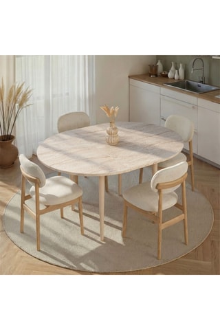 Table à manger ovale extensible Viona - 100/131 x 75 x 100 cm