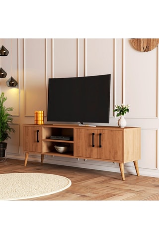 Meuble TV 3 portes - 150 x 52 x 34 cm