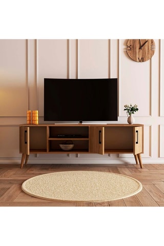 Meuble TV 3 portes - 150 x 52 x 34 cm