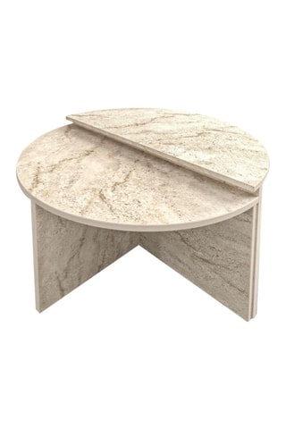 2 tables basses Dolunay - 70 x 51,8 x 38 / 70 x 47,5 x 35 cm