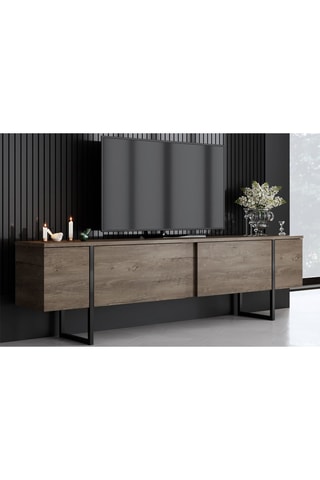 Ensemble de meubles de salon - En noyer - 160 x 35 x 80 / 180 x 30 x 50 / 90 x 60 x 40 cm