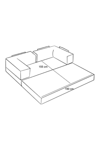 Canapé modulable convertible Comfort - Marron - 3 places - En tissu chenille