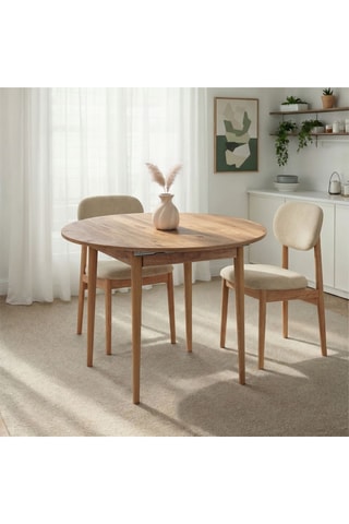 Table à manger ovale extensible Viona - 100/131 x 75 x 100 cm