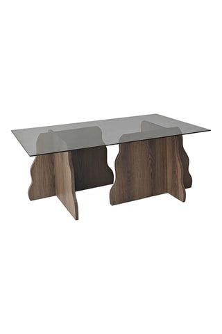 Table basse rectangle en verre - 105 x 65 x 40 cm