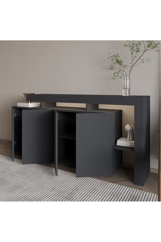 Console 4 portes Beliz - 170 x 35 x 80 cm