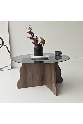 Table basse en verre - 75 x 40 cm