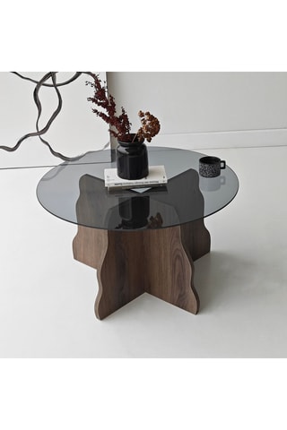 Table basse en verre - 75 x 40 cm