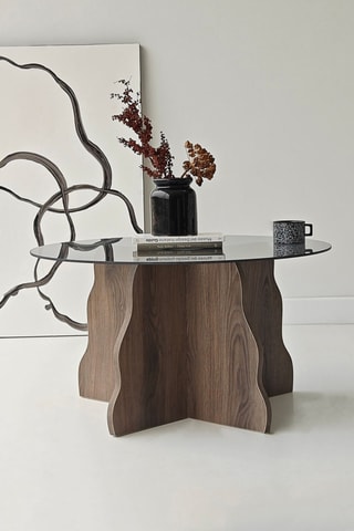 Table basse en verre - 75 x 40 cm