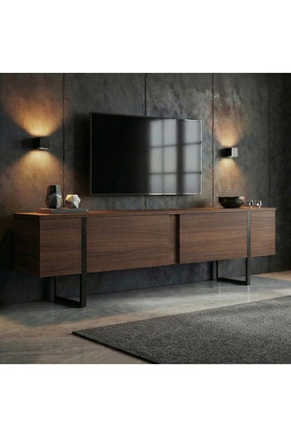 Meuble TV 2 abattants - 180 x 30 x 29,5 cm