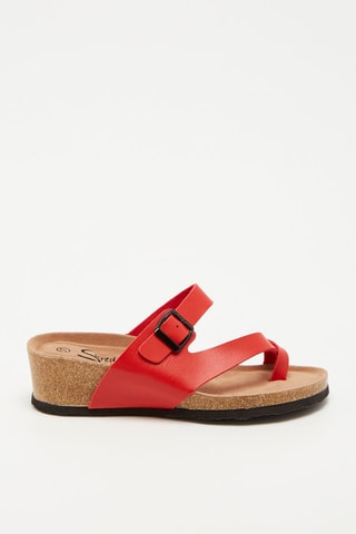Sandalias de cuña Rojo