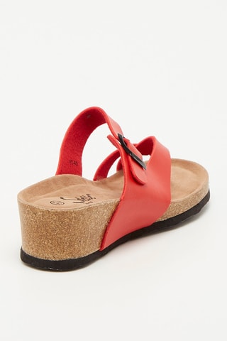 Sandalias de cuña Rojo