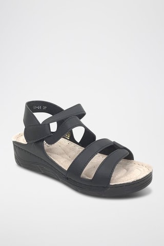 Sandalias de cuña - Negro