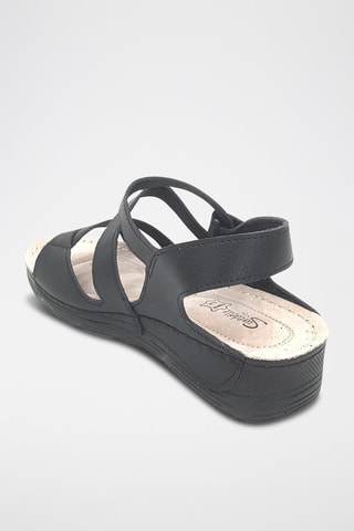 Sandalias de cuña - Negro