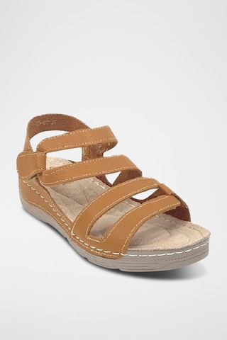 Sandalias de cuña - Camel