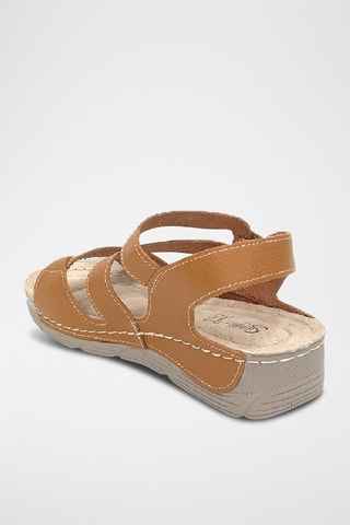 Sandalias de cuña - Camel