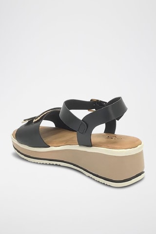 Sandalias de cuña - Negro