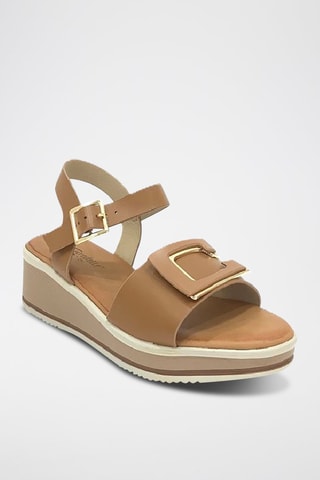 Sandalias de cuña - Camel