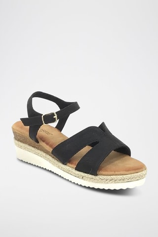 Sandalias de cuña - Negro