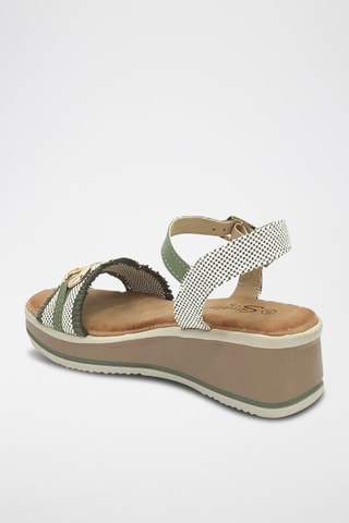 Sandali con zeppa - Verde