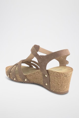 Sandali con zeppa - Kaki