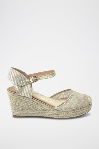 Sandalias de cuña - Dorado