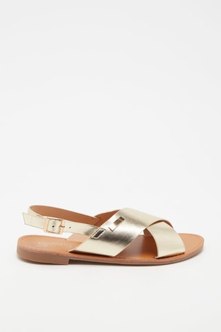 Sandalias de piel - 
Dorado