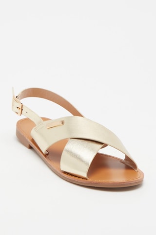 Sandalias de piel - 
Dorado