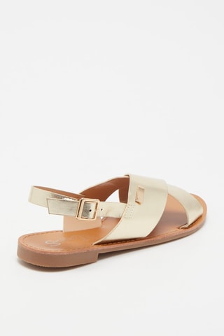 Sandalias de piel - 
Dorado