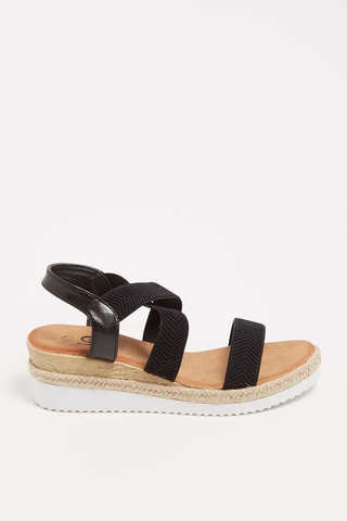 Sandalias de cuña - Negro