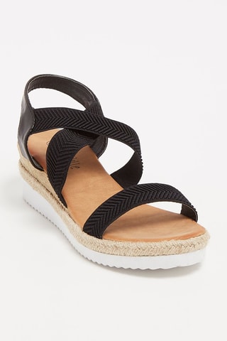 Sandalias de cuña - Negro