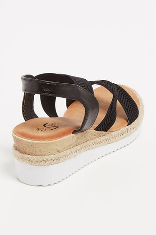 Sandalias de cuña - Negro