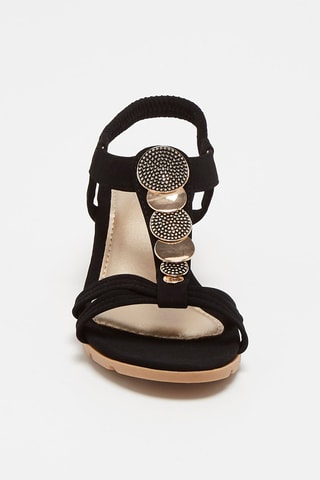 Sandalias de cuña - Negro