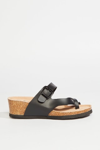 Sandalias de cuña - Negro