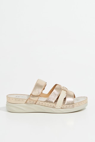 Sandalias de cuña - Dorado