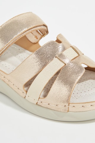 Sandalias de cuña - Dorado