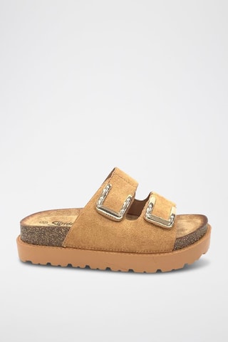 Sandalias con plataforma - Camel