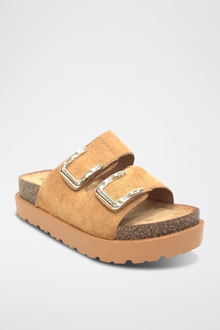 Sandalias con plataforma - Camel