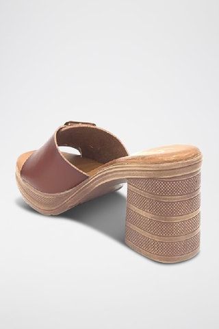 Sandalias de tacón - Marrón