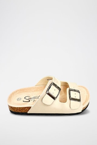 Sandalias de piel - Beige