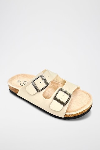 Sandalias de piel - Beige