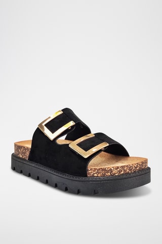 Sandalias con plataforma - Negro